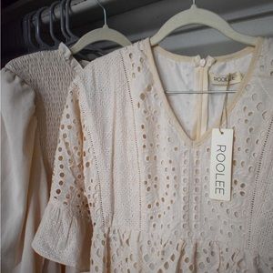 adorable ROOLEE small cream/white lace dress:)